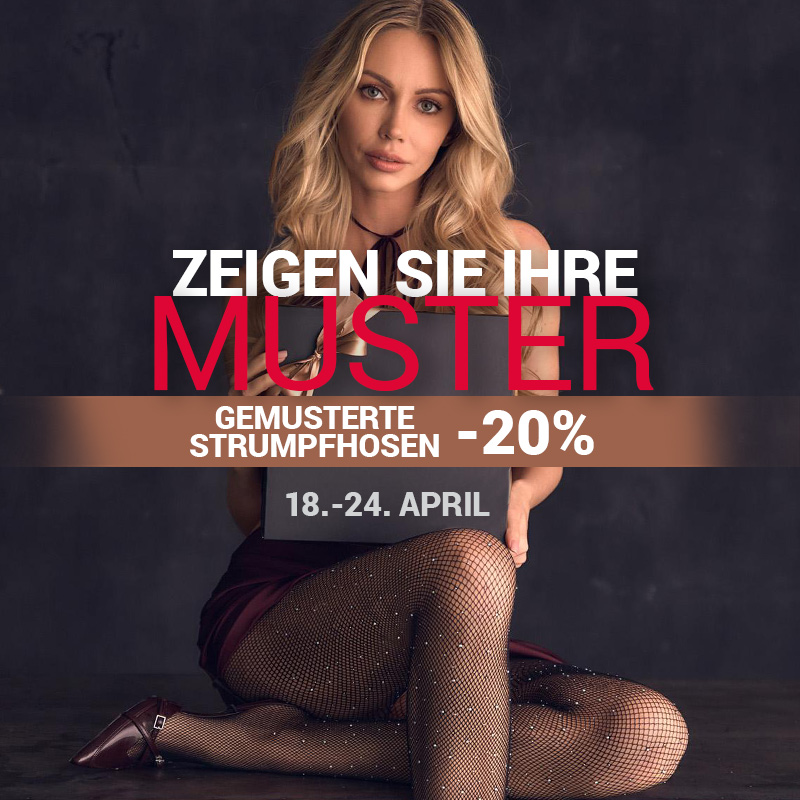 -20% gemusterte Strumpfhosen
