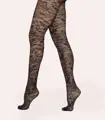 Luxus Damen Feinstrumpfhose mit Spitzenmuster CHANTILLY 30 DEN Knittex