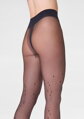 Feinstrumpfhose mit Glitzer und Sternenmuster ALLURE F04 Marilyn