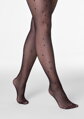Feinstrumpfhose mit Glitzer und Sternenmuster ALLURE F04 Marilyn