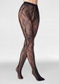 Netzstrumpfhose mit Blumenmuster CHARLY F08 Marilyn