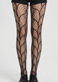 Gemusterte Netzstrumpfhose mit grafischen Linien CHARLY I001 Marilyn