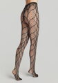Gemusterte Netzstrumpfhose mit grafischen Linien CHARLY I001 Marilyn