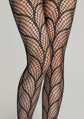 Gemusterte Netzstrumpfhose mit grafischen Linien CHARLY I001 Marilyn