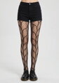Gemusterte Netzstrumpfhose mit grafischen Linien CHARLY I001 Marilyn