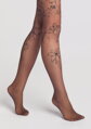 Gemusterte Strumpfhose mit Blumenmotiv EMMY I014 30 DEN Marilyn