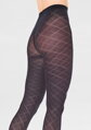 Strumpfhose mit markantem Jacquard-Rautenmuster GRACE F02 Marilyn