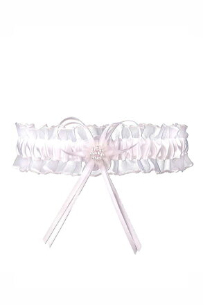 Weißes Strumpfband BUENOS AIRES PW-13 Julimex