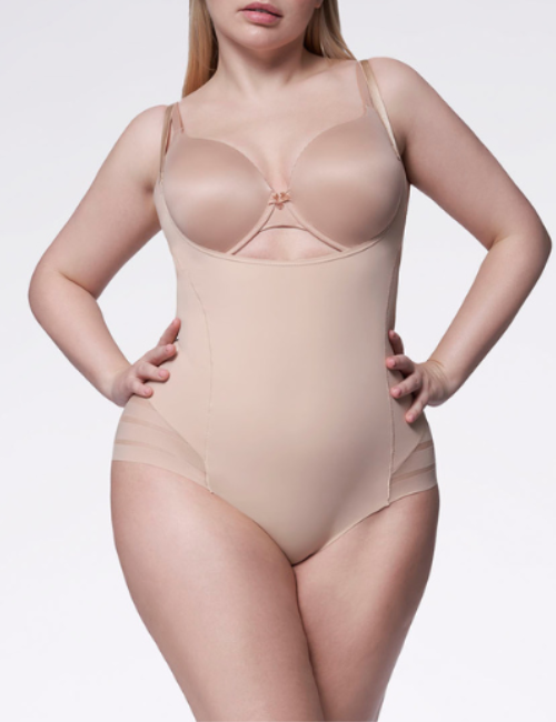 Mesh-Schlankheitsbodys 119 MESH BODY OPEN BUST Julimex