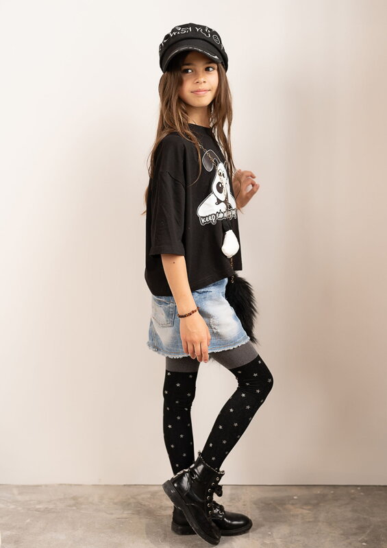 Mädchenstrumpfhose mit Sternenmuster TWILIGHT 50 DEN Knittex