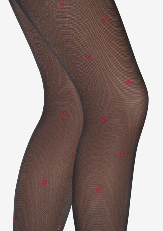 Damenstrumpfhose mit Herzen EMMY C07 Marilyn