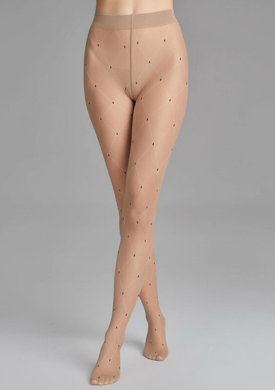 Fein gemusterte transparente Strumpfhose GRACE G007 20 DEN Marilyn
